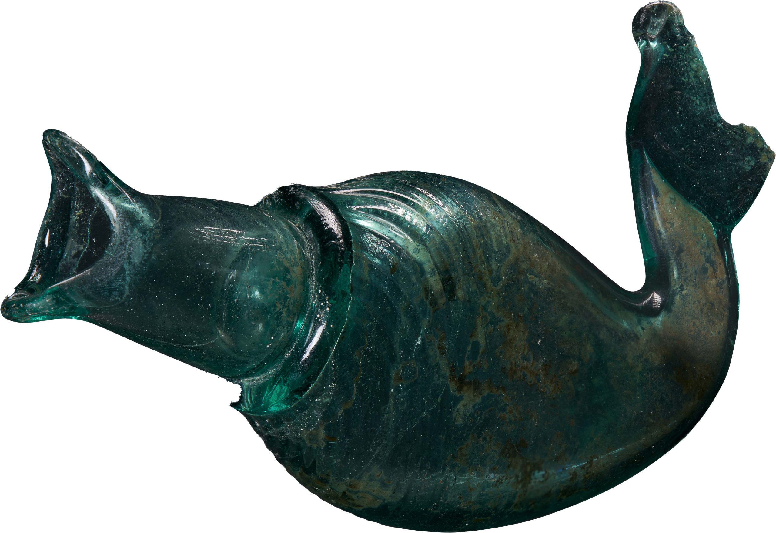 Glass fish bottle
